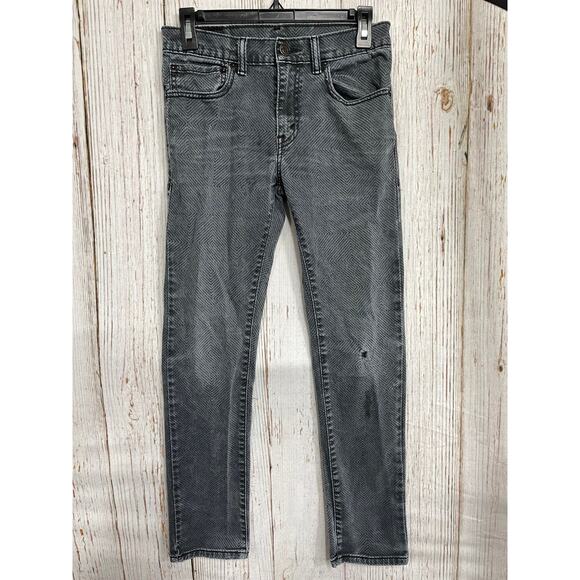 Levis 510 Super Skinny Jeans Men Size 28 Gray Denim Cotton Blend STAIN RIP - Picture 1 of 6